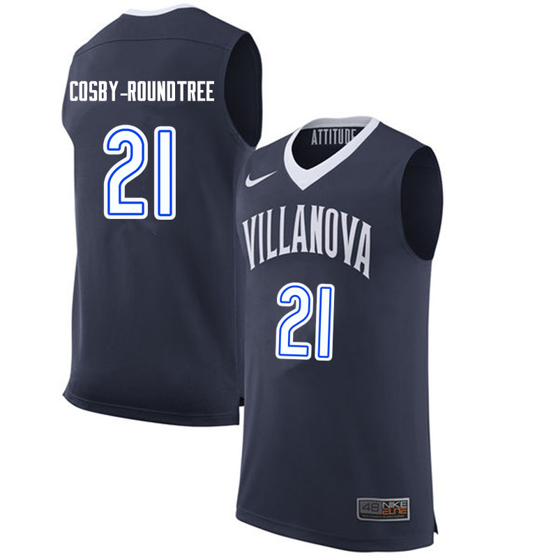 Men #21 Dhamir Cosby-Roundtree Villanova Wildcats College Basketball Jerseys Sale-Blue